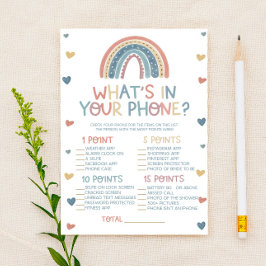 Boho Rainbow Was ist in Ihrem Phone Baby Shower Ga