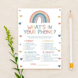 Boho Rainbow Was ist in Ihrem Phone Baby Shower Ga