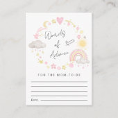 Boho Rainbow Watercolor Baby Girl Dusche Begleitkarte (Vorderseite)