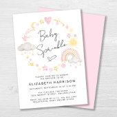 Boho Rainbow Watercolor Baby Girl Sprinkle Einladung