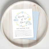 Boho Rainbow Watercolor Babydusche Begleitkarte