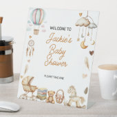 Boho Rainbow Watercolor Babydusche Sockelschild (In Situ)