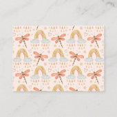 Boho Rainbow Watercolor Dragonfly Books for Baby Begleitkarte (Rückseite)