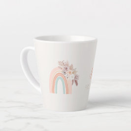Boho Rainbow Watercolor Erster Geburtstag Milchtasse