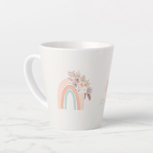 Boho Rainbow Watercolor Erster Geburtstag Milchtasse