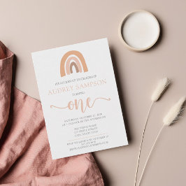 Boho Rainbow Watercolor Girl Einladung