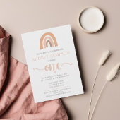 Boho Rainbow Watercolor Girl Einladung