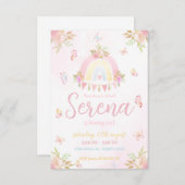 Boho Rainbow Watercolor Invitation (Vorne/Hinten)