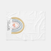 Boho Rainbow Watercolor-Kinderzimmer Fleecedecke (Vorderseite (Horizontal))