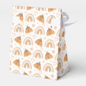 Boho Rainbow Watercolor Moth Babydusche Geschenkschachtel (Rückseite)