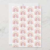 Boho Rainbow Wild One Geburtstag Einladung (Rückseite)