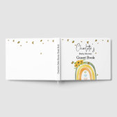 Boho Rainbow With Sunflowers Baby Shower Gästebuch (Voll)