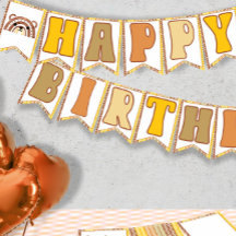 Boho Rainbow Woodland Bär Retro Happy Birthday