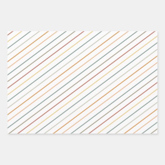 Boho Rainbow Wrapping Paper - Erdetes Neutrales Wa Geschenkpapier Set (Vorderseite 3)
