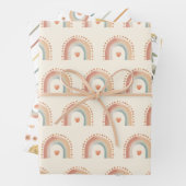 Boho Rainbow Wrapping Paper - Erdetes Neutrales Wa Geschenkpapier Set (Beispiel)
