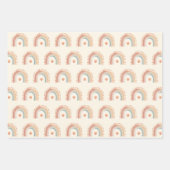 Boho Rainbow Wrapping Paper - Erdetes Neutrales Wa Geschenkpapier Set (Vorderseite)