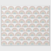Boho Rainbow Wrapping Paper Geschenkpapier (Flach)