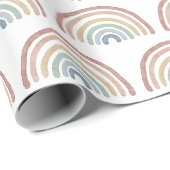 Boho Rainbow Wrapping Paper Geschenkpapier (Rolleneckpunkt)