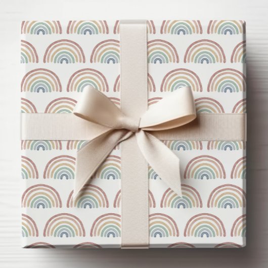 Boho Rainbow Wrapping Paper Geschenkpapier