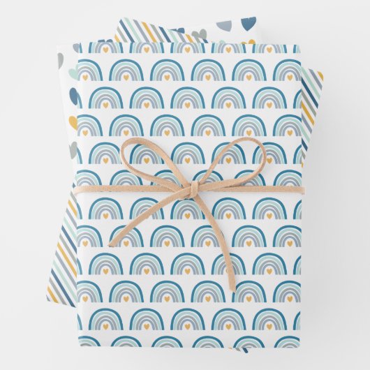Boho Rainbow Wrapping Paper Sheets Geschenkpapier Set (Beispiel)