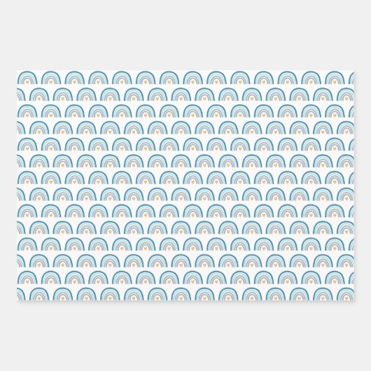 Boho Rainbow Wrapping Paper Sheets Geschenkpapier Set (Vorderseite)