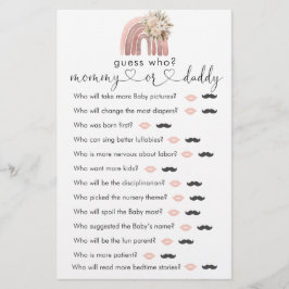 Boho Rainbow wünscht sich ein Baby "raten Who" Spi