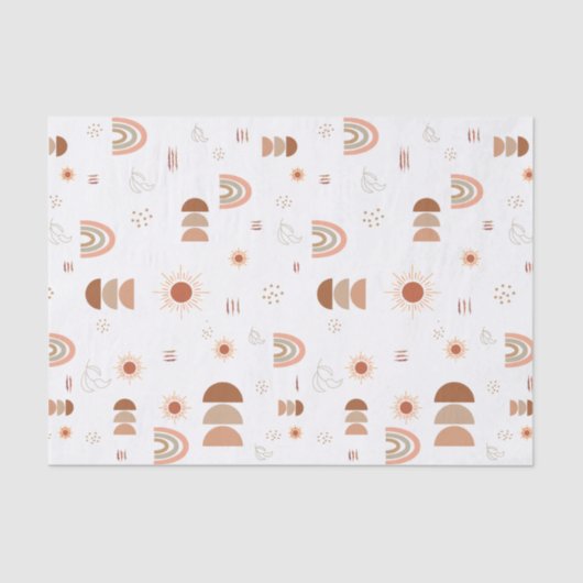 Boho Rainbow Wüstengewebe Seidenpapier (Vorderseite)