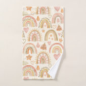 Boho Rainbows Earthy Terracotta Badetücher Set (Handtuch)