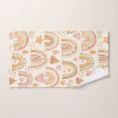 Boho Rainbows Earthy Terracotta Badetücher Set (Handtuch)