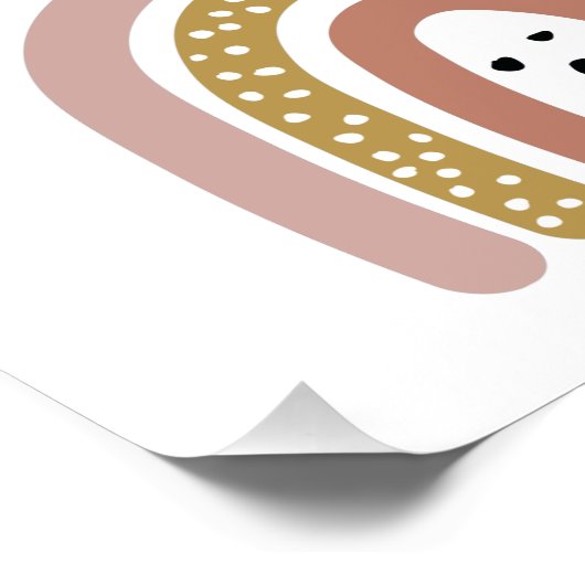 Boho Rainbows handgezeichnet geschlechtsneutral Poster (Ecke)