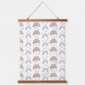 Boho Rainbows Kinderzimmer Hängen Tapisserie Mauer Wandteppich Mit Holzrahmen (Vorderseite 2)