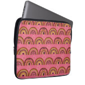 Boho Rainbows Mystical Eye Pink Gold Design Laptopschutzhülle (Vorne Rechts)