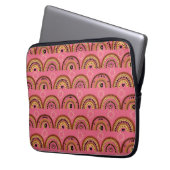 Boho Rainbows Mystical Eye Pink Gold Design Laptopschutzhülle (Vorderseite Links)