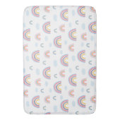 Boho Rainbows Pink Blue Hübsch Badematte (Vorderseite Vertikal)