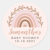 Boho Rainbows Stickers, Baby Shower Stickers (Vorderseite)