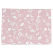 Boho Rainbows Wolken Rosa und Weiß Große Geschenktüte (Rückseite)