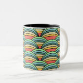 Boho Rainbows Zweifarbige Tasse (VorderseiteRechts)
