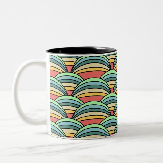 Boho Rainbows Zweifarbige Tasse (Links)