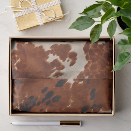 Boho Ranch Cowhide Leder Geschenktütenpapier Seidenpapier (Geschenk)