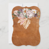 Boho Ranch Desert Tan Wedding Einladung (Rückseite)