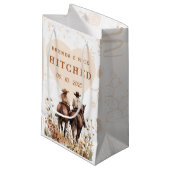 Boho Ranch Hitched Wedding Gift Bag Kleine Geschenktüte (Vorderseite Schrägansicht)
