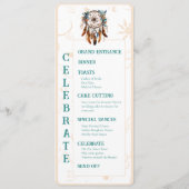 Boho Ranch Wedding Flat Program Menu Programm (Rückseite)