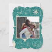 Boho Ranch Wedding Türkise Foto Save the Date Einladung (Rückseite)