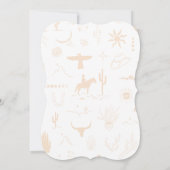 Boho Ranch Wedding Türkise Leather Save the Date (Rückseite)