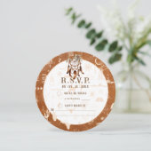 Boho Ranch Wild West Response RSVP Card Einladung (Stehend Vorderseite)