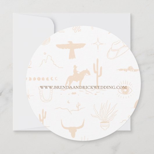 Boho Ranch Wild West Response RSVP Card Einladung (Rückseite)