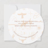 Boho Ranch Wild West White Leather Reply RSVP Card Einladung (Rückseite)