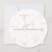 Boho Ranch Wild West Wüste Tan Response RSVP Karte (Rückseite)