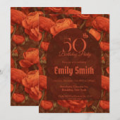 Boho Ranunculus Accent Birthday Celebration Einladung (Vorne/Hinten)