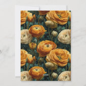 Boho Ranunculus Charm Wife’S Birthday Einladung (Rückseite)